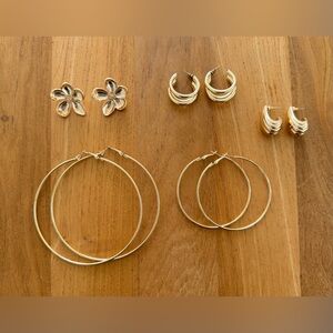 EARRING COLLECTION, GOLD TONED